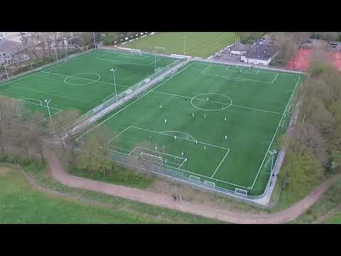 Voetbal vereniging Bavel vanuit de lucht