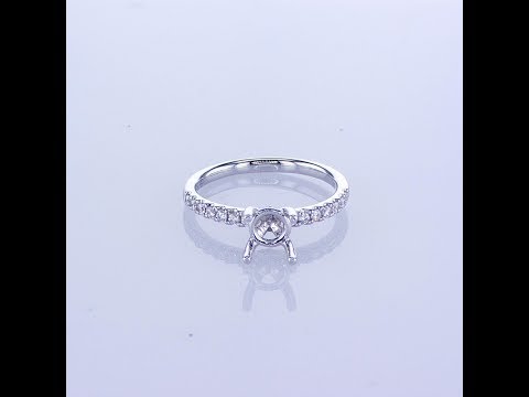 0.26 CT 18KT WHITE GOLD DIAMOND ENGAGEMENT RING SETTING