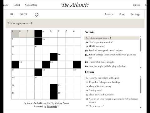 The Atlantic Crossword