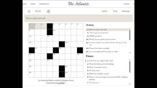 The Atlantic Crossword 21/08/2026