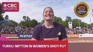 Nova Scotia's Sarah Mitton takes 3rd place at the Paavo Nurmi Games in Turku, Finland