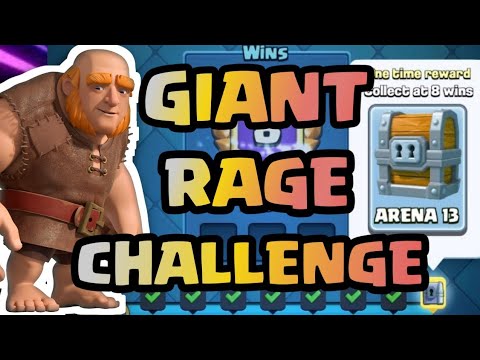 WINNING GIANT RAGE CHALLENGE 8-0 | Clash Royale Gameplay