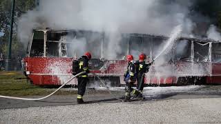 pożar tramwaju - podpalili wagon | 112 Katowice
