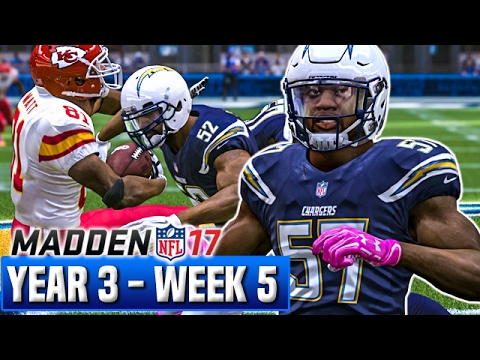 Madden 17 Chargers Franchise Mode Year 3 - Week 5 vs Chiefs | Ep.53