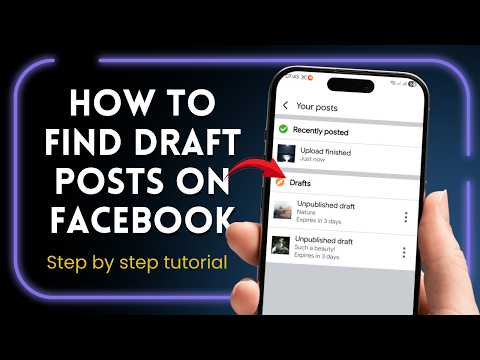 How To Find Draft Posts On Facebook 2026