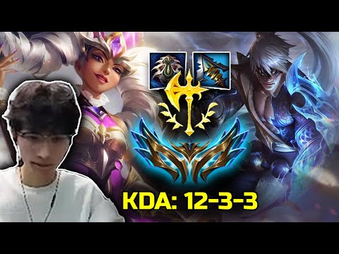 BeiFeng : Qiyana vs Rank 1 LeeSin Mid / 1v9 HardCarry at 1000LP - Engsub