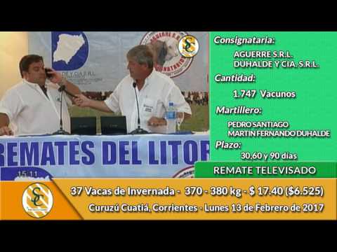 13-02-17 - VENTAS TELEVISADO AGUERRE S.R.L -  DUHALDE Y CIA. S.R.L