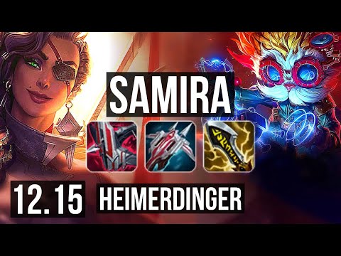 SAMIRA & Pyke vs HEIMERDINGER & Nautilus (ADC) | 14/0/4, Legendary, 700+ games | NA Master | 12.15