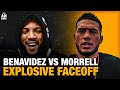 explosive faceoff between david benavidez and david morrell on the ariel helwani show