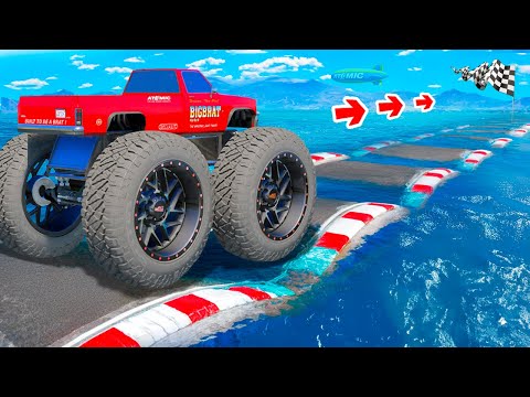 Testing Cars vs WATER Speed Bumps in GTA 5!