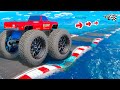 Testing Cars Vs WATER Speed Bumps In GTA 5