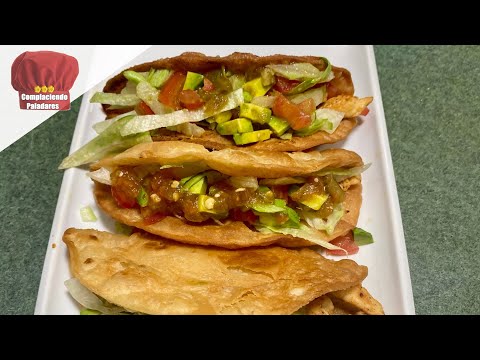 Tacos de Harina Crujiente de Pollo | Crunchy Chicken Taco