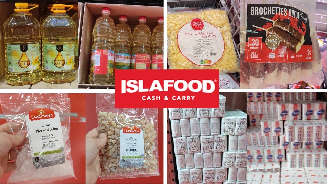 ISLAFOOD - Huile tournesol🌻- farine Fruits surgelés smoothie - brochettes boeuf fromage surgelés