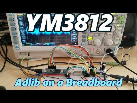 Adlib on a Breadboard (YM3812 OPL2 VGM Player)