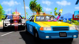 Fake Taxi ROBS people in GTA 5 RP!