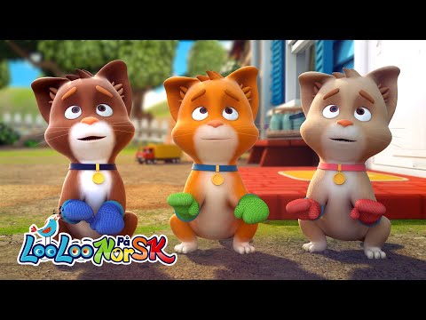 Tre Små Katter - Glade Barnesanger  🎶 Syng Med! LooLoo Barnesanger på Norsk