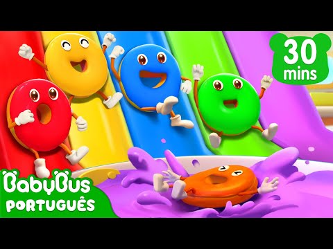 Donuts Coloridos Escorregam no Escorrega! ???? | Aprender Cores | Aprender Números | BabyBus Português