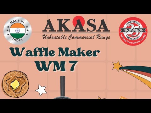 Stainless steel akasa indian american waffle maker - thin wa...