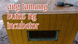 ilan ba talaga ang tamang butas ng Styrofoam incubator?..