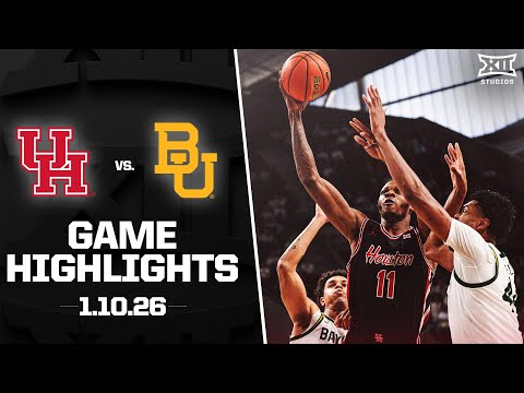 #7 Houston vs. Baylor Game Highlights | 2025-26 Big 12 Men’s Basketball