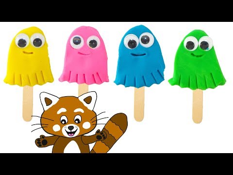 Pukkins gör roliga spökglassar i lera/ trolldeg - Rolig Halloween med Pukkins hos Lek med oss