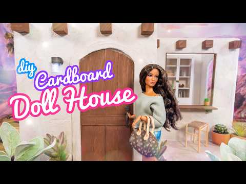 Making A Cardboard Dollhouse for Barbie | DIY Mini House | How to Doll Crafts