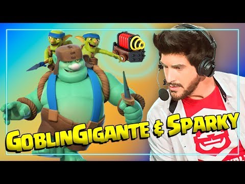 GOBLIN GIGANTE E SPARKY NO PUSH DO CLASH ROYALE!
