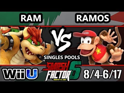 Smash Factor 6 Smash 4 - Ramos (Diddy Kong) Vs. Ram (Mario, Bowser) Smash Wii U