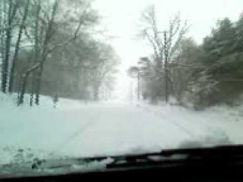 Driving in Snow Storm in South New Jersey 12/20/09