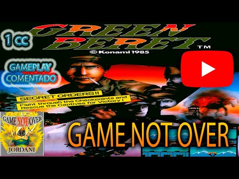 GREEN BERET Arcade 1CC NoMiss - (1 Loop) Konami 1985 (グリーンベレー帽) RUSH'N ATTACK -🎮JORDANI - Capítulo15