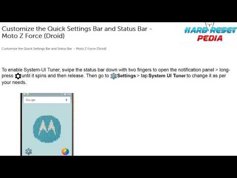 ☑️ Moto Z Force Customize Settings Bar and Status Bar