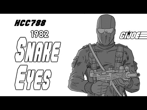 HCC788 - 1982 SNAKE EYES - Vintage G.I. Joe action figure review!