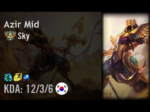 Azir Mid vs Fizz - Sky - KR Challenger Patch 6.9