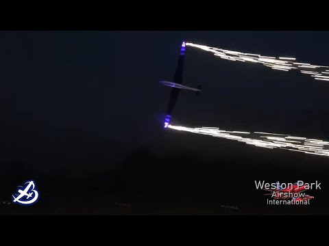 Epic Night Flight: RC Turbine Glider with Pyrotechnics at Weston Park Model Airshow 2022