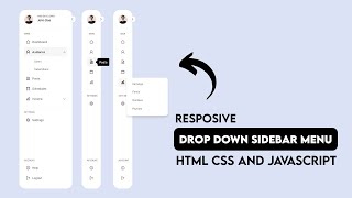 Download the video "Responsive Sidebar Menu using HTML CSS and JavaScript | Dropdown Side Navigation Bar"