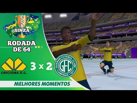 CRICIÚMA 3 X 2 GUARANI | MELHORES MOMENTOS | SEGUNDA FASE | COPA DO BRASIL SINZA