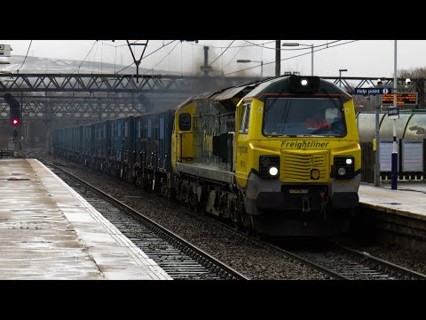 Freightliner Class 70 No. 70016 on 6F33 Bredbury - Runcorn F.L @ Guide Bridge on 11.02.2020 - HD