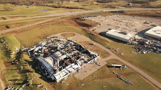 Drone Video of Tornado Damage in Bowling Green, Kentucky