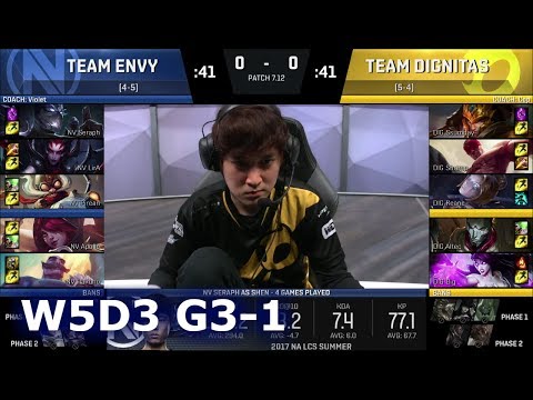 Team EnVyUs vs Dignitas | Game 1 S7 NA LCS Summer 2017 Week 5 Day 3 | NV vs DIG G1 W5D3