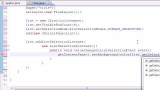 Java Programming Tutorial - 71 - JList Program