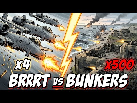 What if 4 A-10 Warthogs Covered D-Day? | Omaha Beach BRRRT