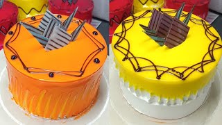 Pineapple and Orange cake design beautiful design and like comment share #cake #trending