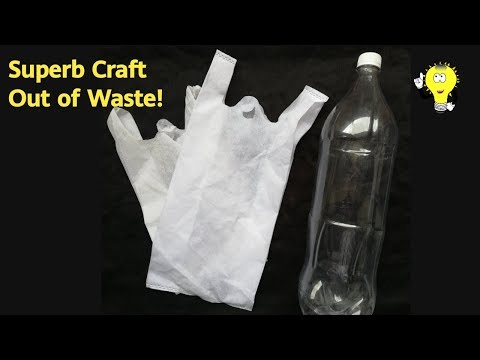 Plastic Bottle Vase Craft Idea | DIY new Design Bottle flower vase |Wool se Guldasta banane ki vidhi Video