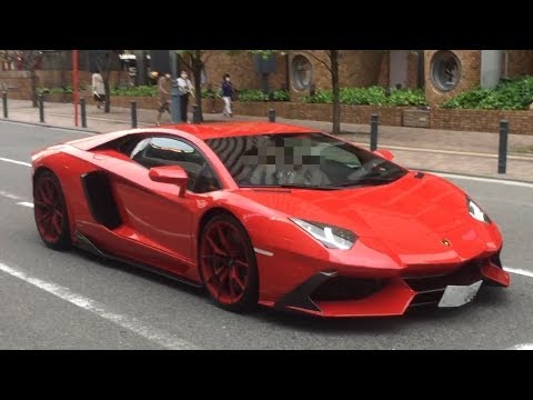 神戸三宮の街中にV12サウンドを轟かせる ランボルギーニ アヴェンタドール Lamborghini Aventador LP700-4