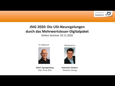 JStG 2020: Die USt-Neuregelungen durch das Mehrwertsteuer-Digitalpaket