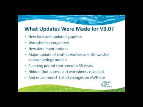 AWE Webinar on Version 3.0 of the Water Conservation Tracking Tool