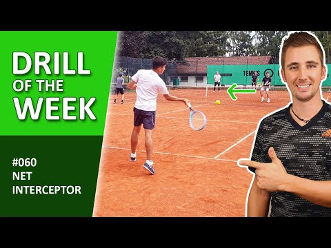 Excellent Tennis Doubles Tactics Drill For Net Player "Net Interceptor" - Drill of the Week #060