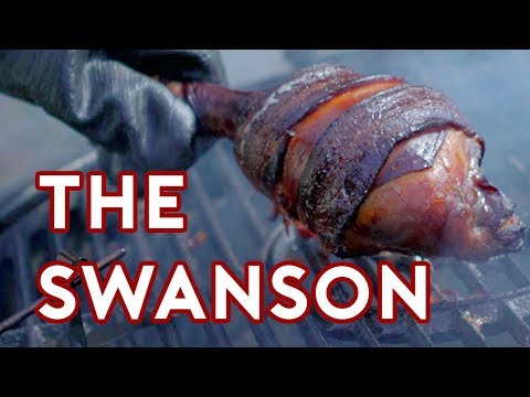 Ron Swanson's Bacon-Wrapped Smoked Turkey Leg from Parks & Rec, Made From Scratch