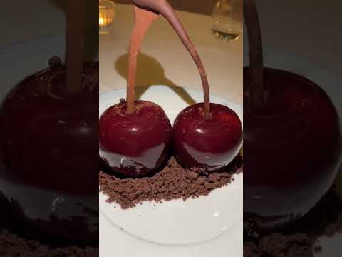 The Best Dessert in Detroit!  #food #sauce #dessert #cherries #mousse #icecream #chocolate #gold