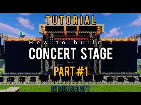 How to build a Concert/Festival Stage in Minecraft | Part #1 | Tutorial